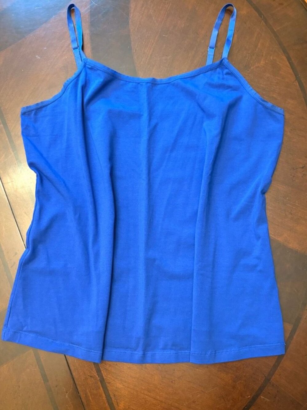Lane Bryant The Cotton Cami Royal Blue Adjustable Strap Tank Top 14/16